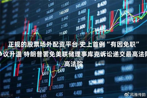 正规的股票场外配资平台 史上首例“有因免职”争议升温 特朗普罢免美联储理事库克诉讼递交最高法院